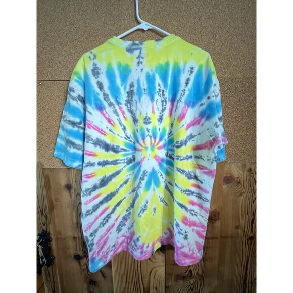 Dickies Shirt Adult XL Blue Tie Dye Pocket Short Sleeve Crew Neck Work - Picture 5 of 7